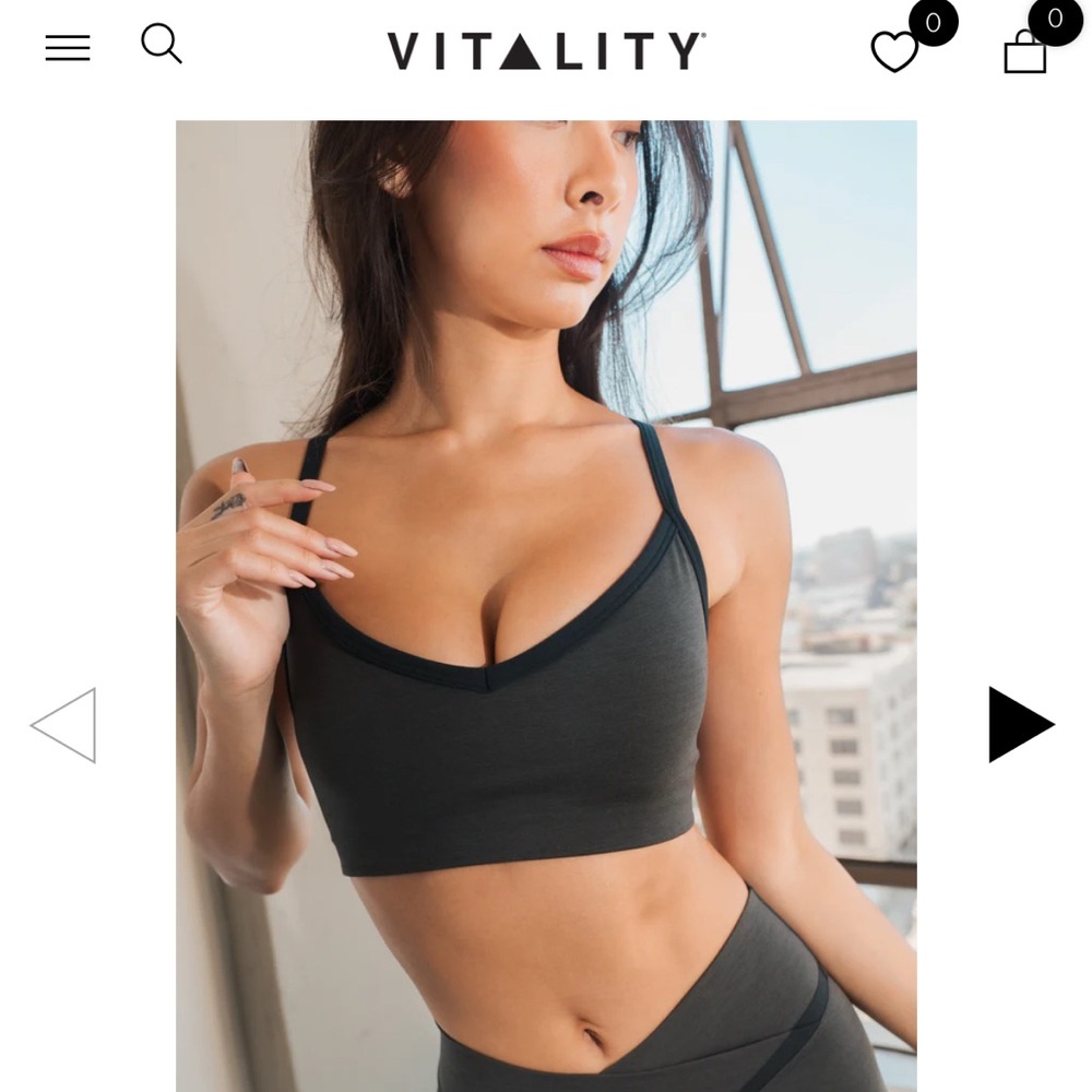 Vitality Women's Black Sports Bra